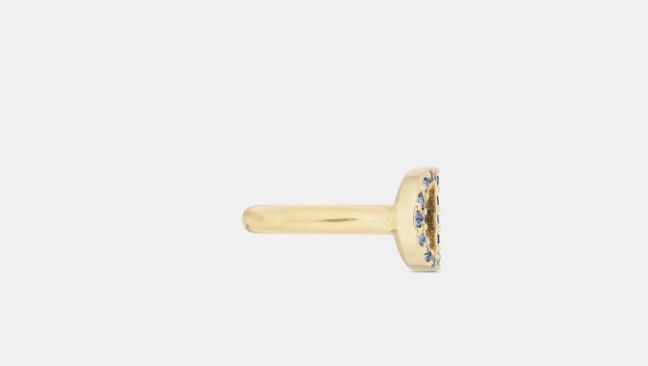 Dior o1w1db11224 Size: OS / Petit CD Ring in Gold & Blue Size ONE SIZE - 2 Thumbnail