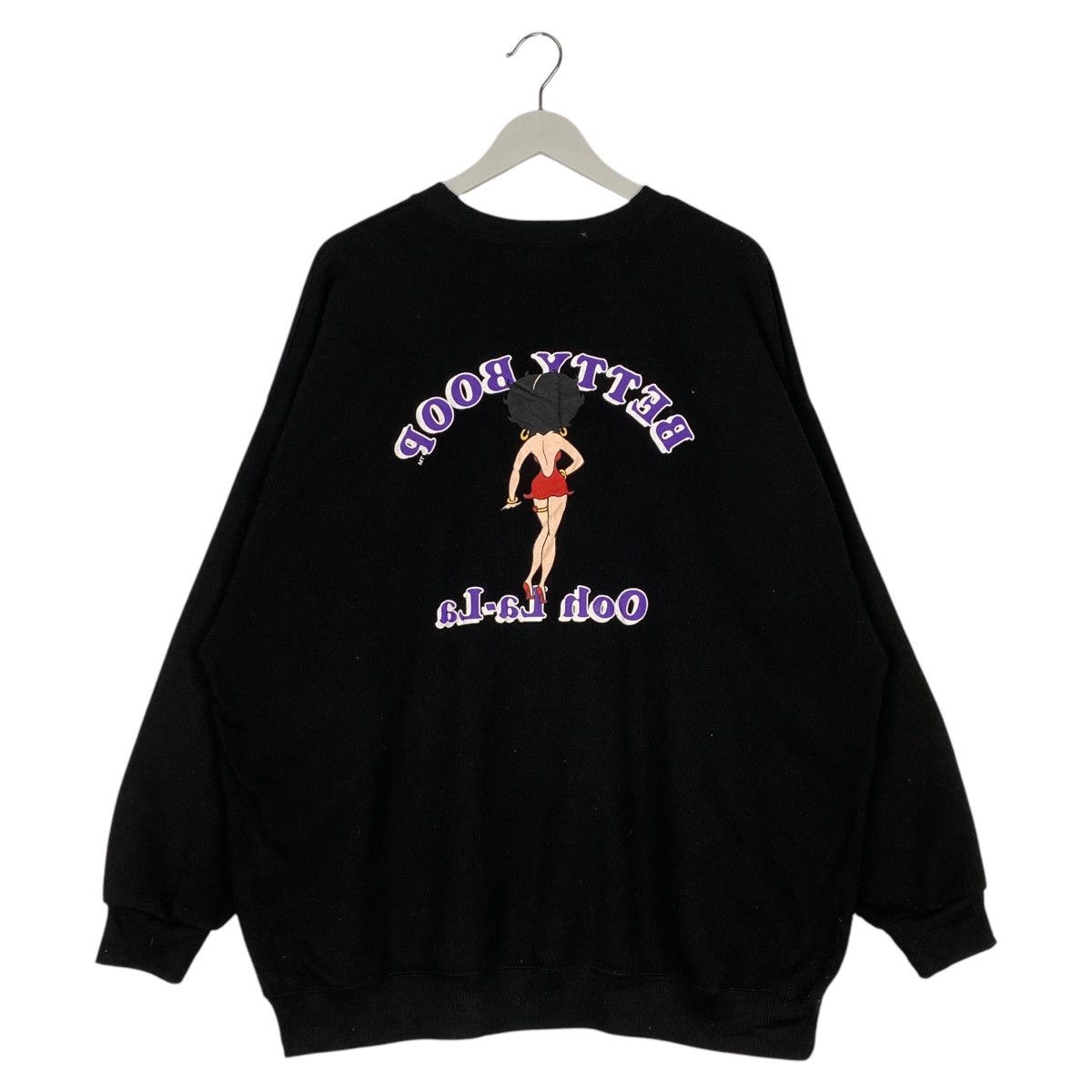 Designer × Vintage Vintage Betty Boop Printed Crewneck Sweatshirt Black Size L / US 10 / IT 46 - 4 Thumbnail