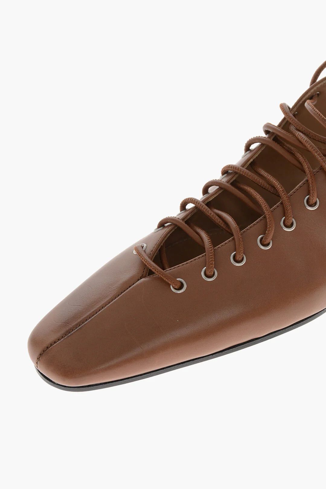 Dries Van Noten og1mm0426 Leather Lace-Up Mules in Brown Size US 8.5 / IT 38.5 - 4 Thumbnail