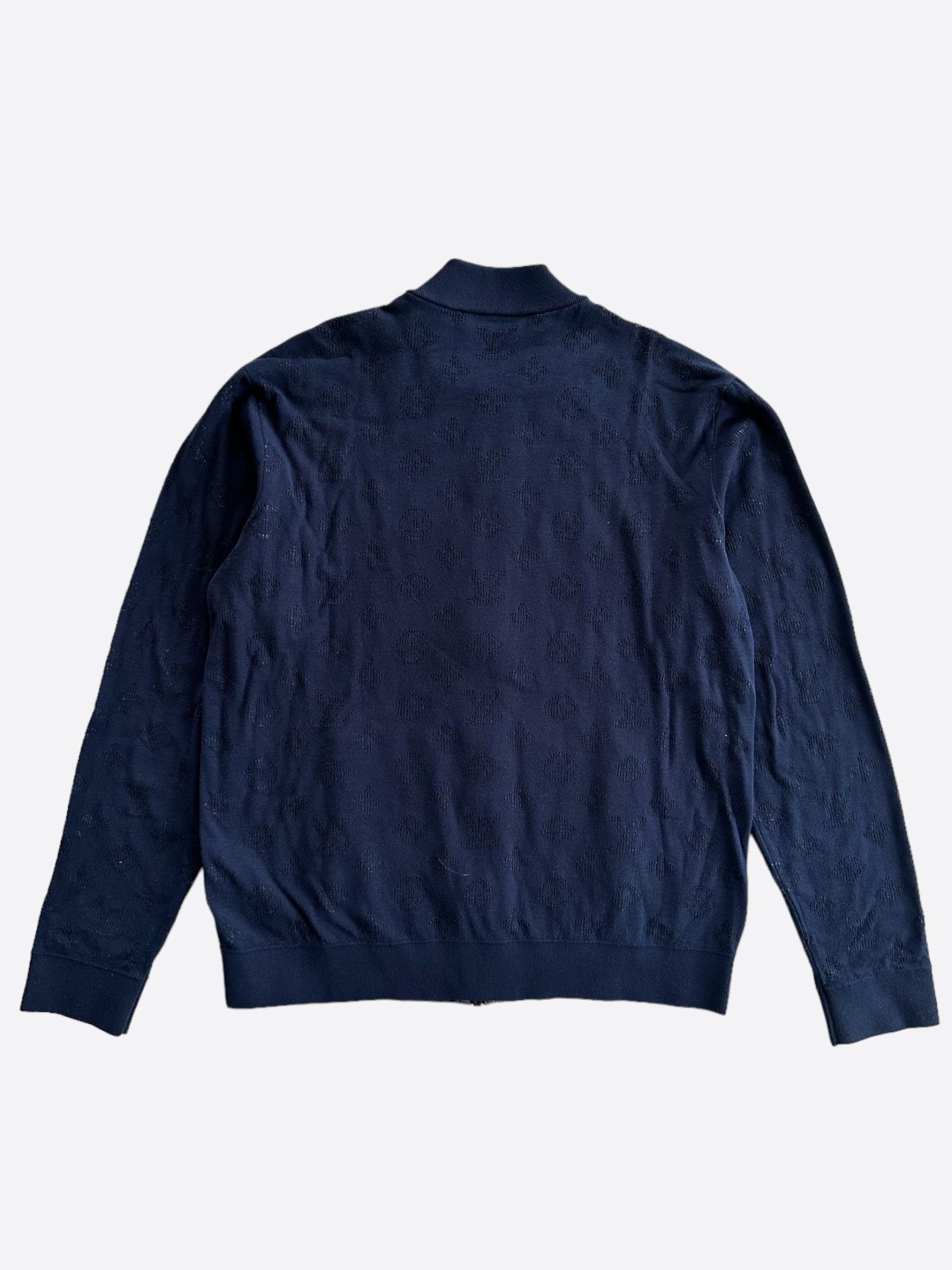 Louis Vuitton Louis Vuitton Navy Monogram Zip Up Jacket Size US M / EU 48-50 / 2 - 2 Thumbnail