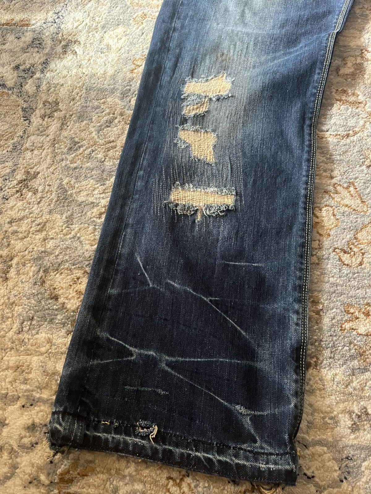 Ed Hardy ED HARDY LOT 2010 RAW DENIM JEANS 34 STRAIGHTLEG / BAGGY Size US 32 / EU 48 - 2 Thumbnail