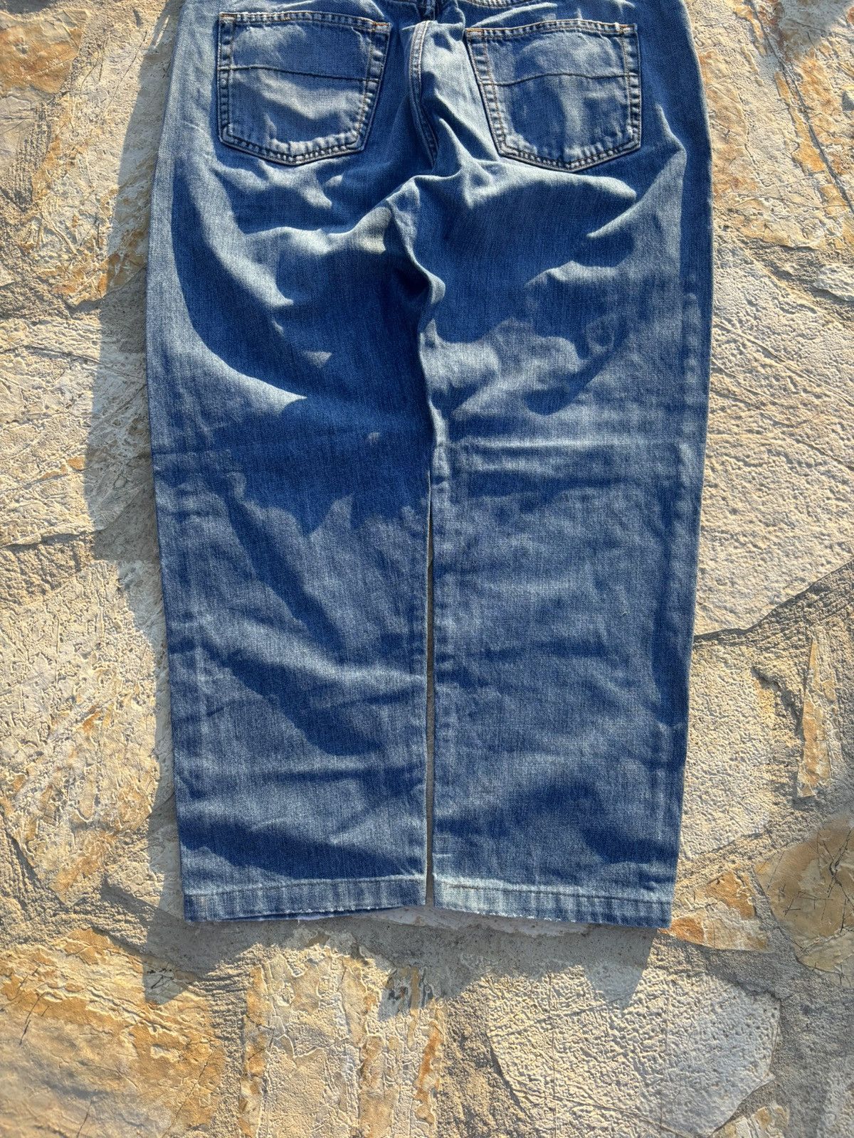 Japanese Brand × Stone Island × Vintage 90s Vintage Stone Island Jeans Denim Pants Rare S.I Wideleg Size US 38 / EU 54 - 2 Thumbnail
