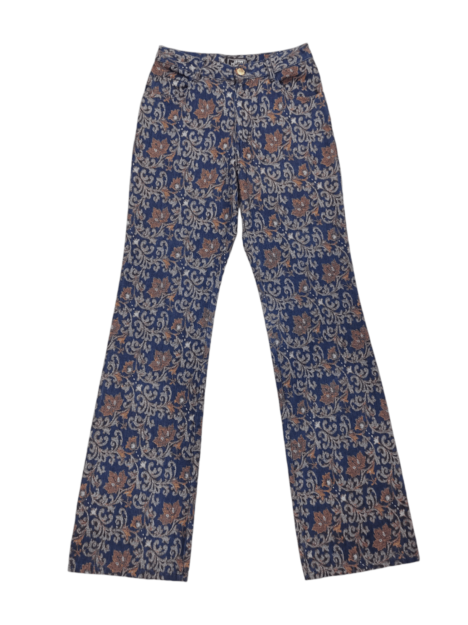Versace 90s Gianni Versace❤️‍🔥Archive Baroque Jacquard Jeans Size 28" / US 6 / IT 42 - 1 Thumbnail