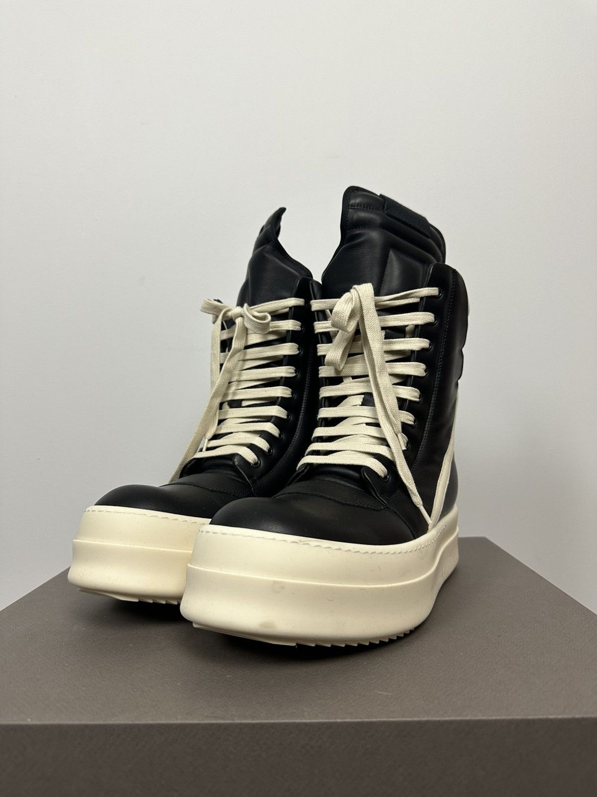 Pre-owned Rick Owens Fw24 ‘porterville' Jumbo Geobasket Shoes In Black