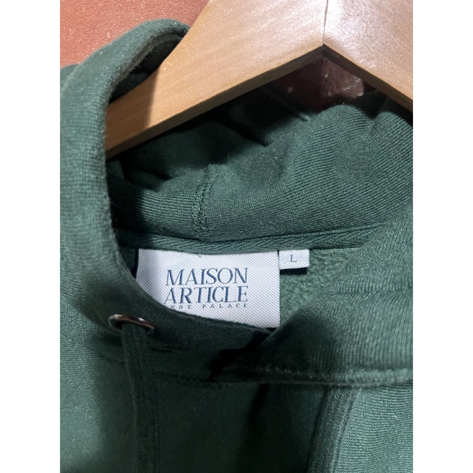 Palace Maison Article Mens Green Pullover Hooded Sweatshirt Shirt L Adults Green Pullover Hooded Sweatshirt Mens Size US L / EU 52-54 / 3 - 3 Thumbnail