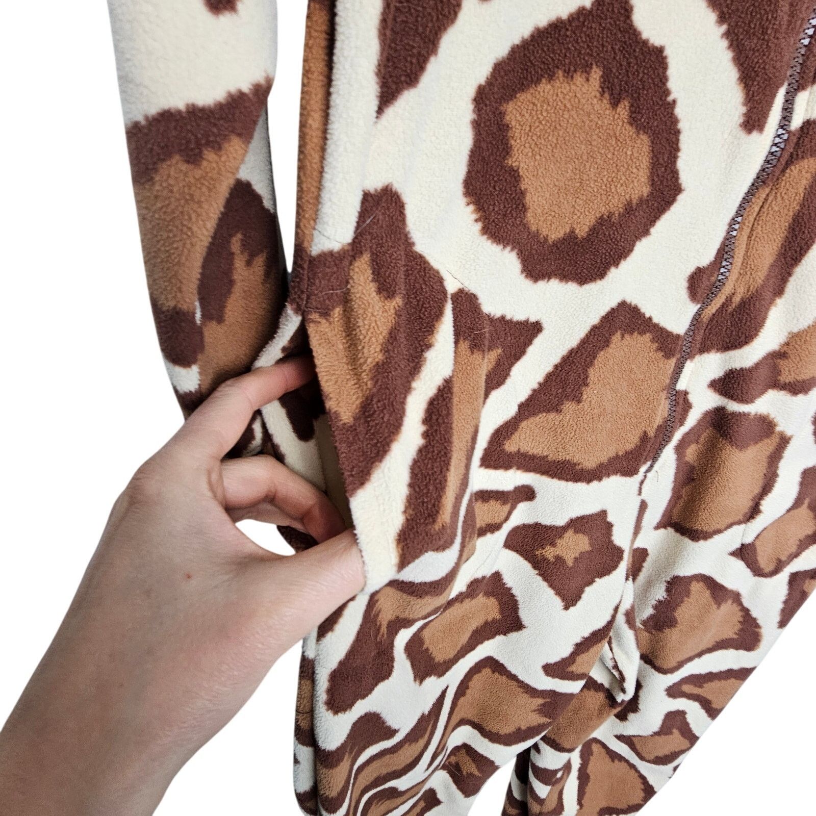 Nickelodeon Nick & Nora Womens Giraffe One Piece Fleece Pajamas Size S Size S / US 4 / IT 40 - 4 Thumbnail