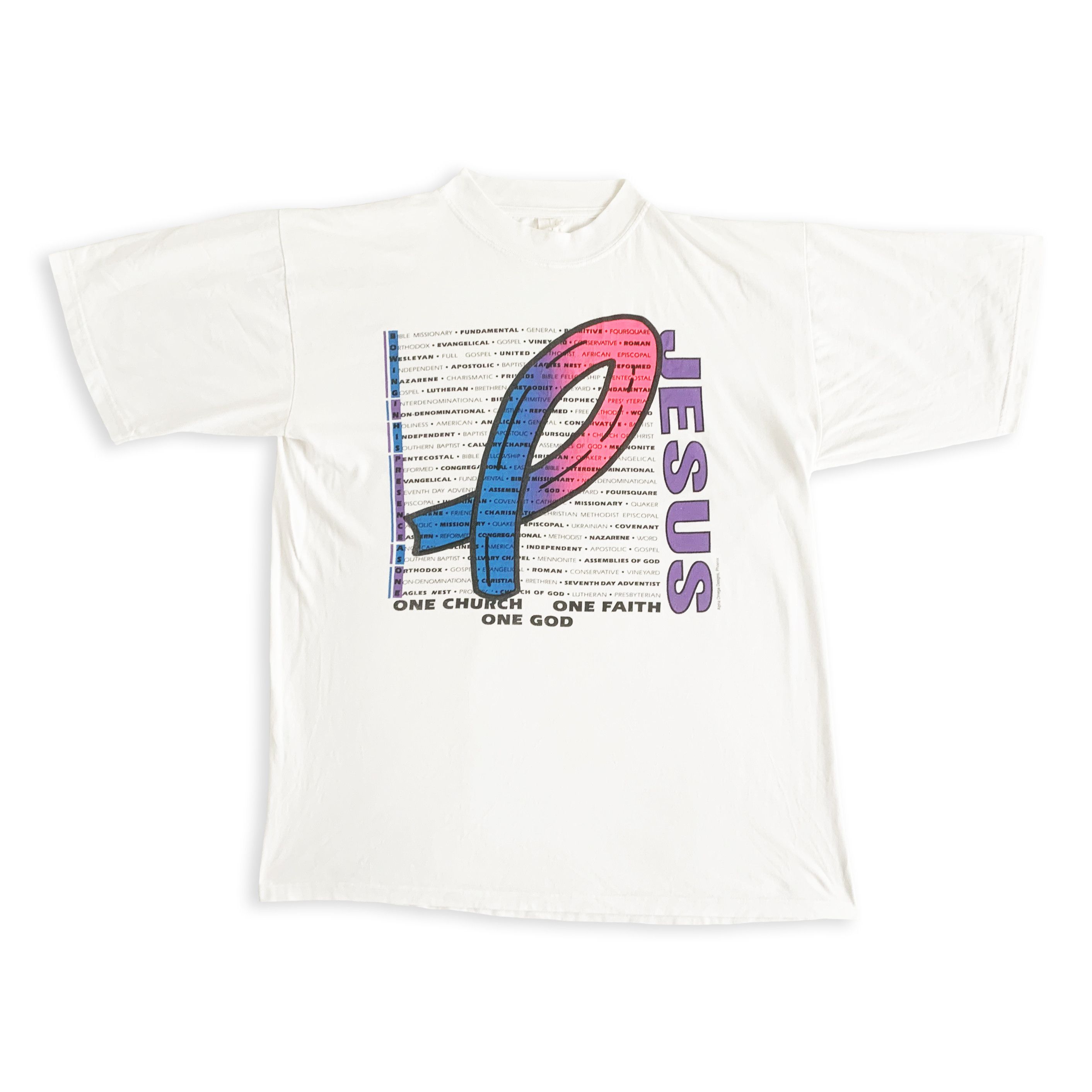 Other Vintage 90s CHRISTIANITY t shirt Alpha Omega Designs Tee Size US M / EU 48-50 / 2 - 2 Thumbnail