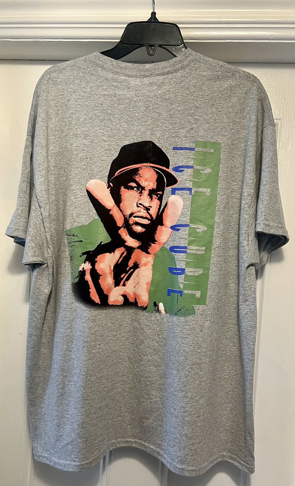 image of Rap Tees x Tee Authentic Ice Cube O’Shea Jackson Peace Sign Tee T-Shirt XL in Grey, Men's