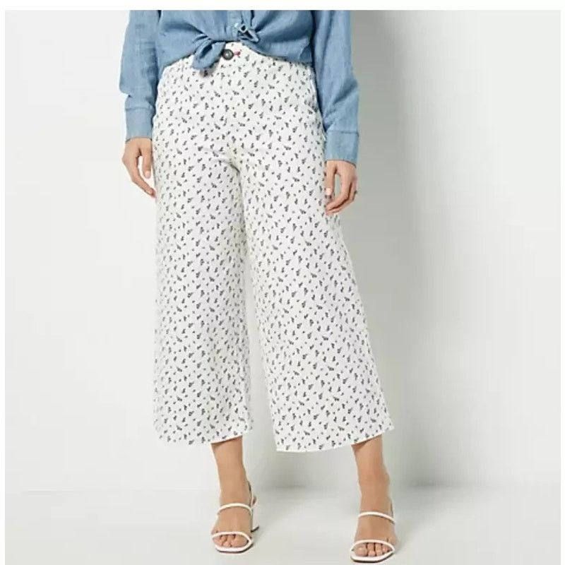Other Peace Love World Women’s 4P Petite White Cropped Jeans Size 27" / US 4 / IT 40 - 1 Thumbnail