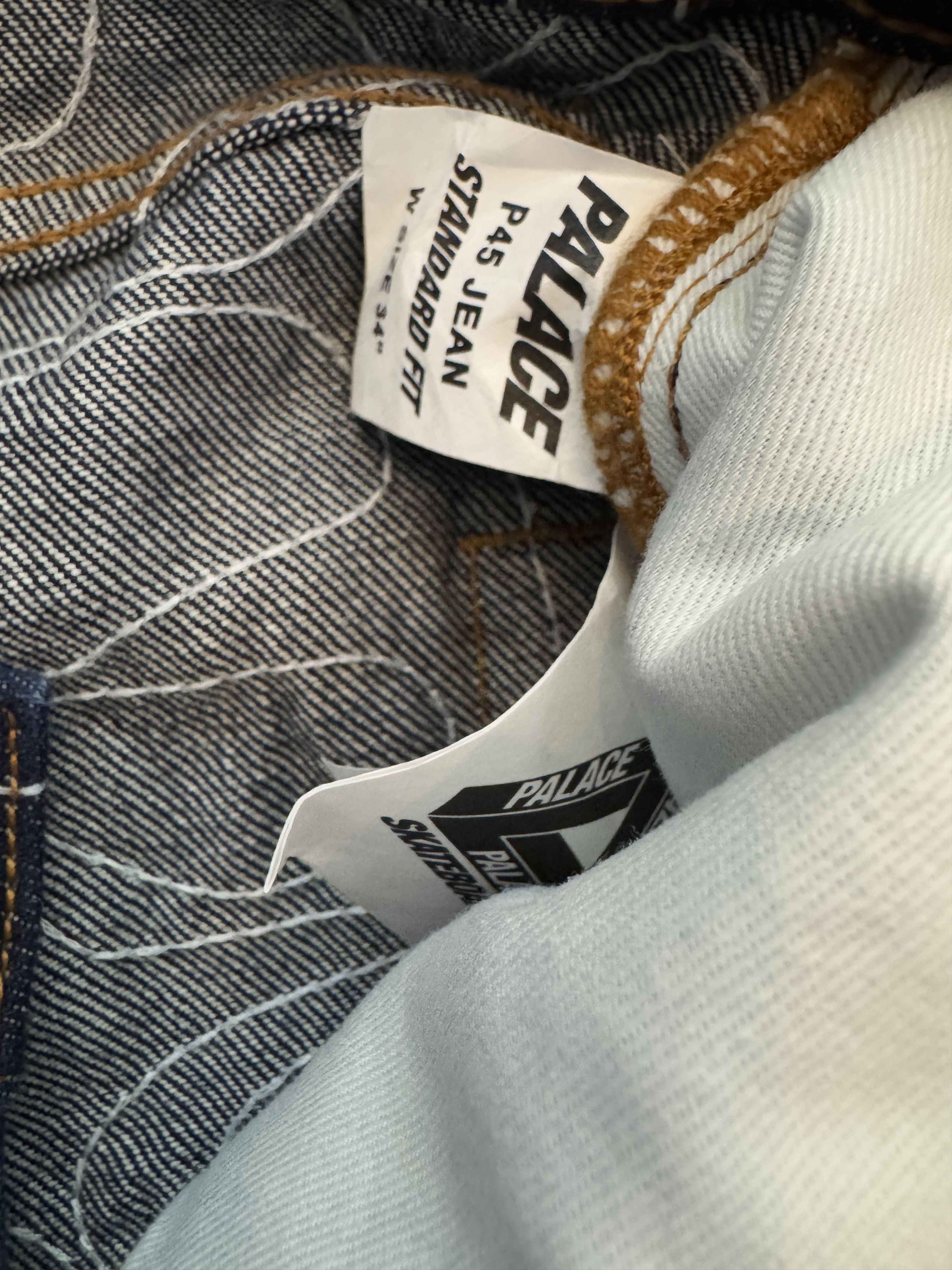 Palace Palace P45 Splat Denim Jeans Embroidered Indigo Size US 34 / EU 50 - 11 Thumbnail