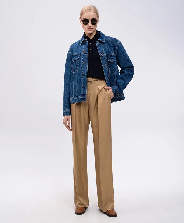 Loro Piana o1srvl11e0526 FAP1329 Tulus Denim Jacket in Blue Size S / US 4 / IT 40 - 2 Thumbnail