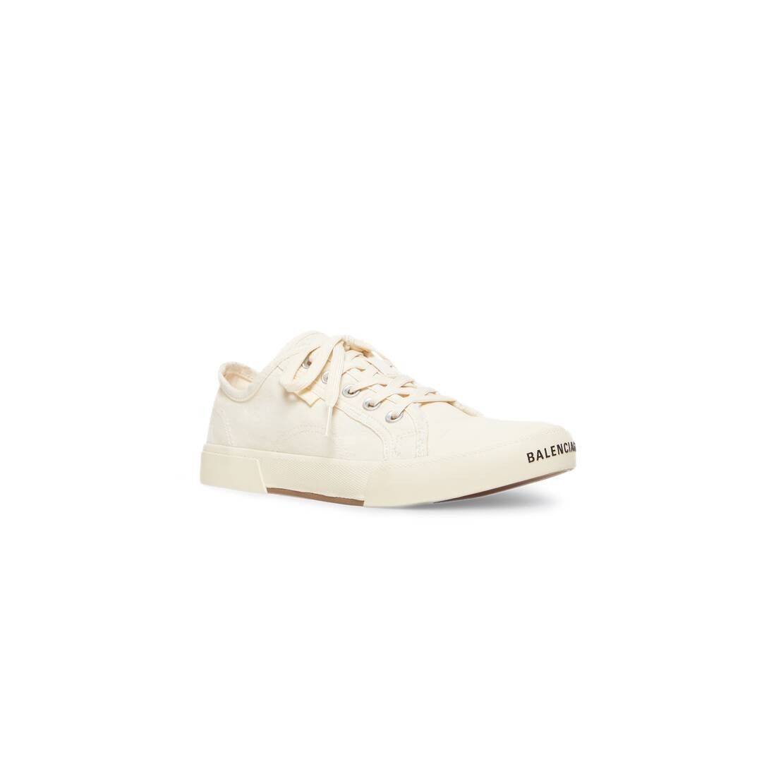 Balenciaga o1mt1gz0825 Paris Low Top Sneakers in Cream Size US 9 / EU 42 - 2 Thumbnail
