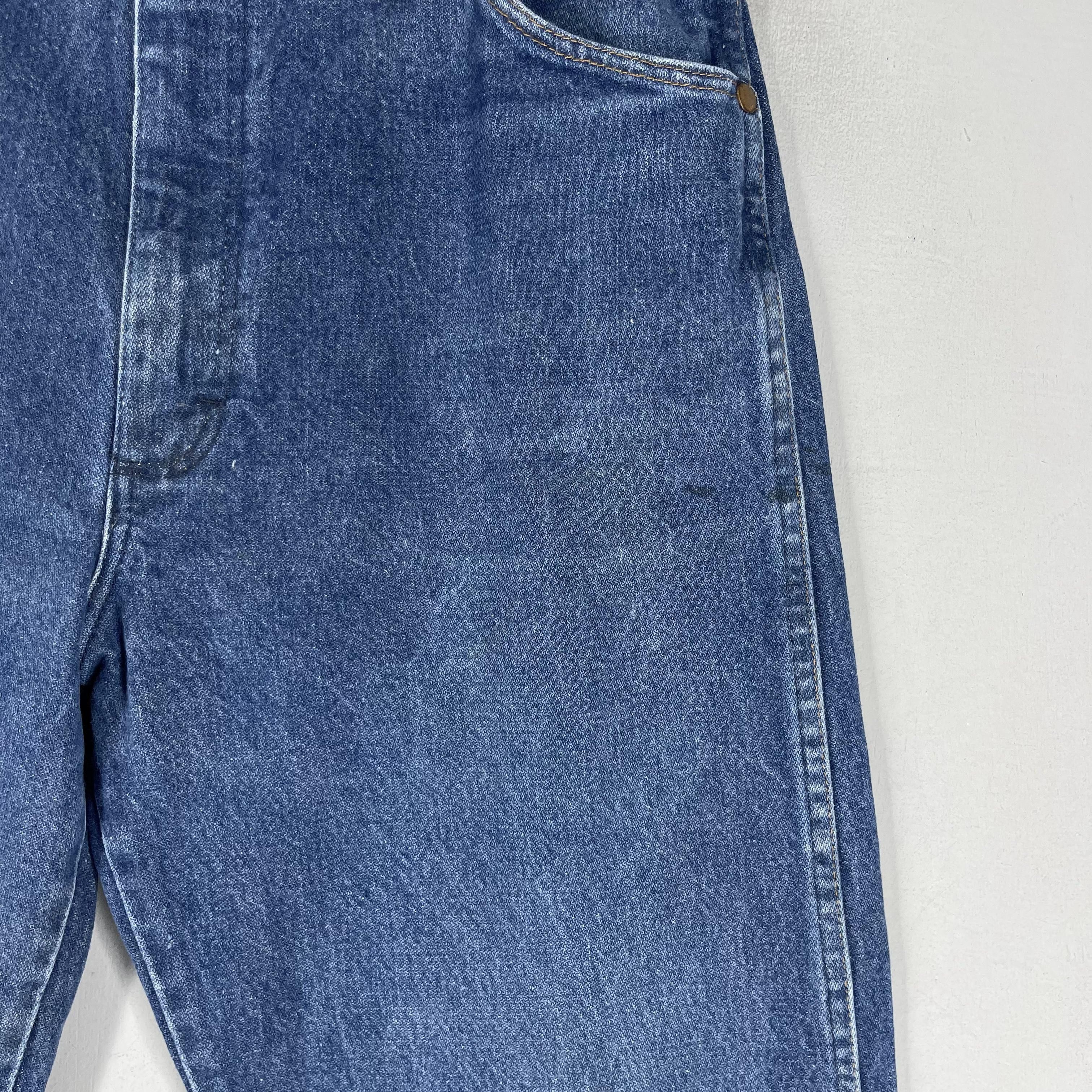 Vintage × Wrangler W31 L38 Vintage Wrangler Distressed Dirty Dark Wash Jeans Size US 31 - 4 Thumbnail