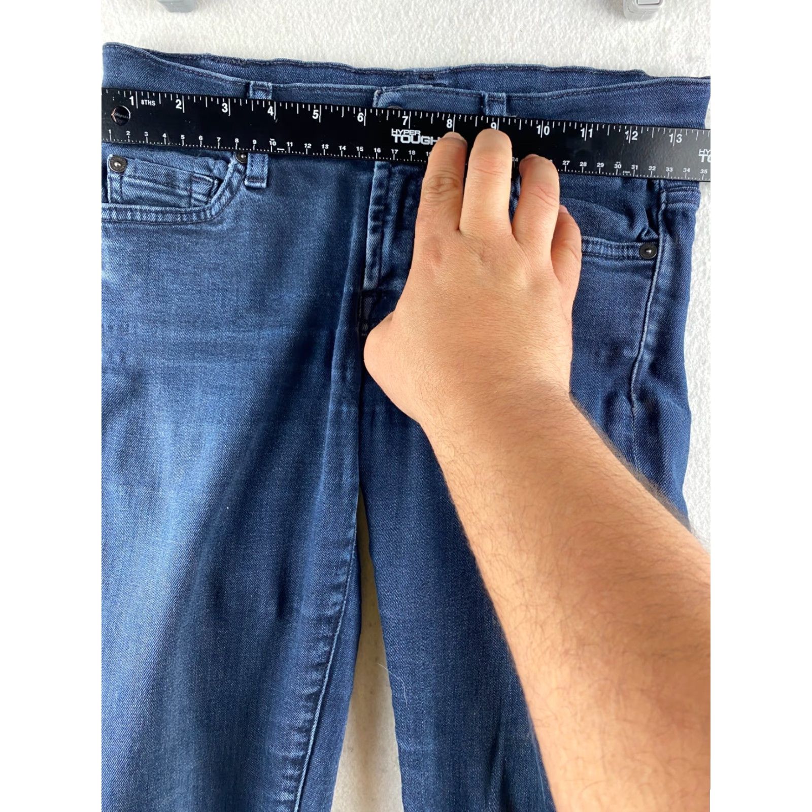 7 For All Mankind 7 For All Mankind Roxanne Womens 26 Blue Skinny Jeans Stretch Denim Dark Wash Size ONE SIZE - 7 Thumbnail