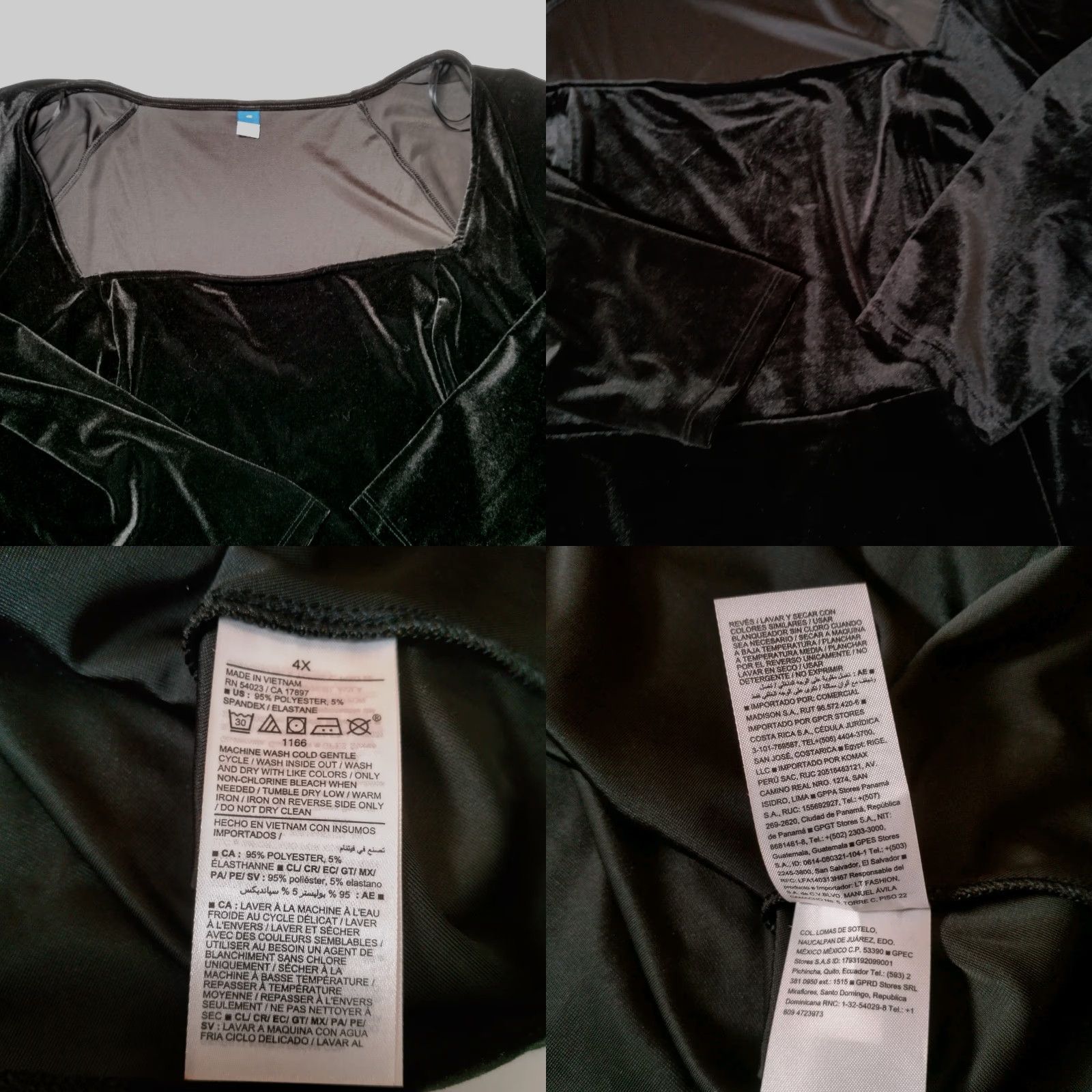 Old Navy Old Navy Dress Plus Size 4X Flare Mini Black Jack Stretch Velour Long Sleeve New Size XXL / US 16-18 / IT 52-54 - 8 Thumbnail