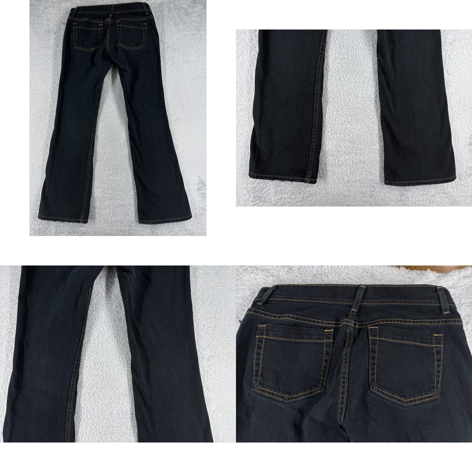 Vintage Earl Jean Jeans Women 8 Black Denim Bootcut Mid Rise 32x31 Regular Stretch 5-Pocket Size 30" / US 8 / IT 44 - 9 Thumbnail