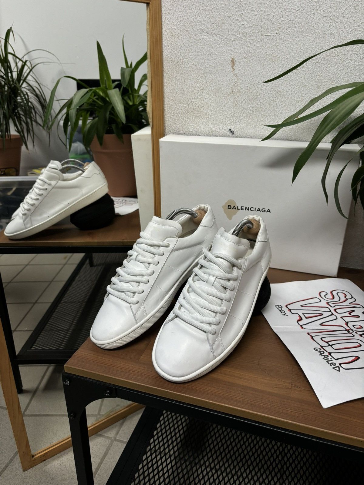 Saint Laurent Paris YSL Paris SL/01 Signature Court Classic Leather Low Top Sneaker Shoes Trainers Size US 10 / IT 40 - 3 Thumbnail