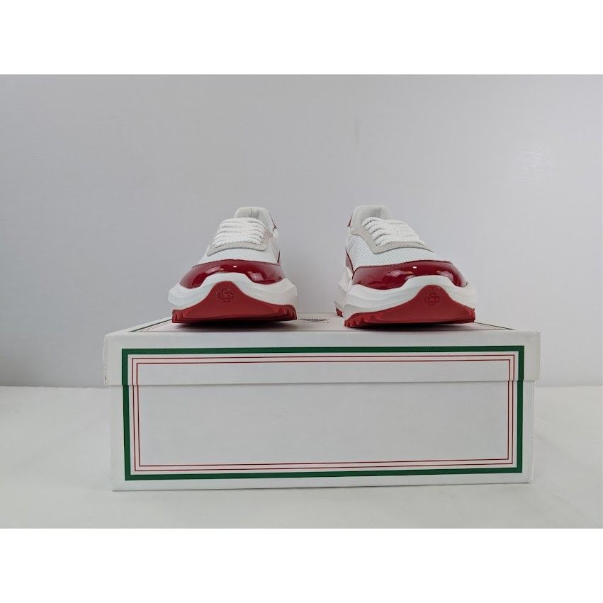 Casablanca o1rshd1 Leather Atlantis Sneaker in White / Red Size US 10.5 / EU 43-44 - 18 Thumbnail