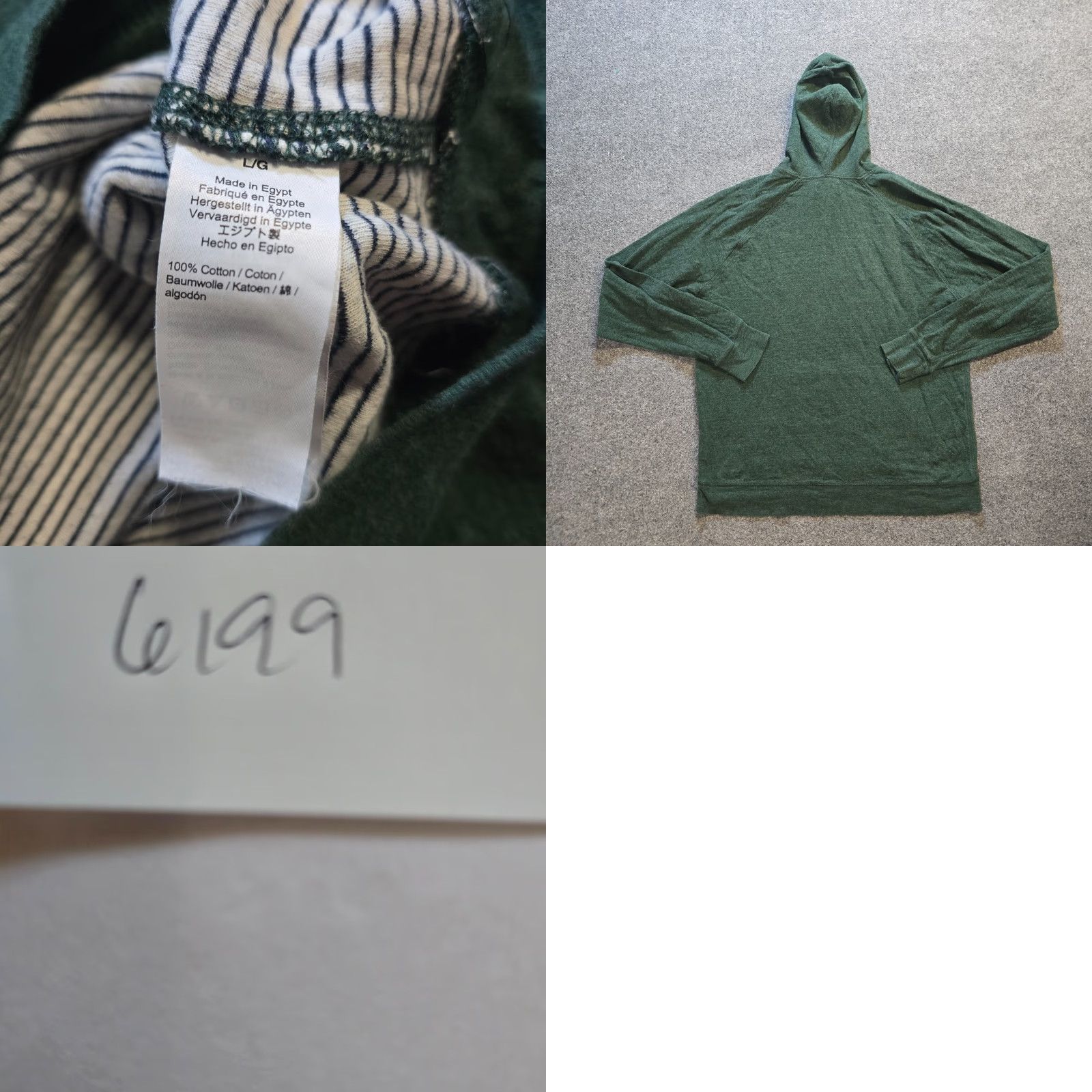 J.Crew J.CREW Sweater Men L Green Hoodie Knit Pocket Casual Comfort Sweatshirt Pullover Knit Regular Winter Fall Spring Mens Size US L / EU 52-54 / 3 - 8 Thumbnail