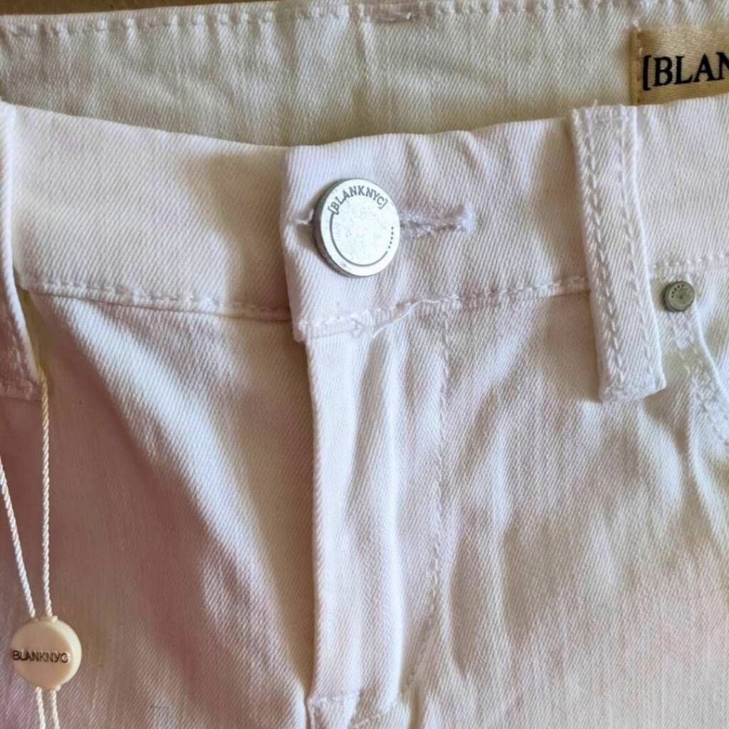 BLANKNYC Blank NYC White Skinny Jeans 24 NWT High Rise Ankle Raw Fray Size 24" / US 00 / IT 34 - 9 Thumbnail