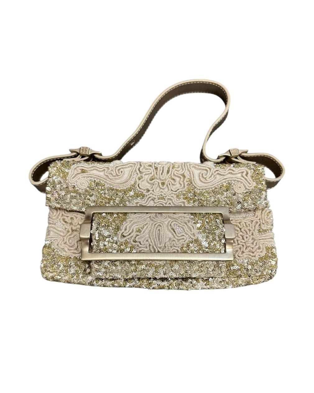 Givenchy Givenchy gold Vintage clutch with embroidery Size ONE SIZE - 1 Thumbnail
