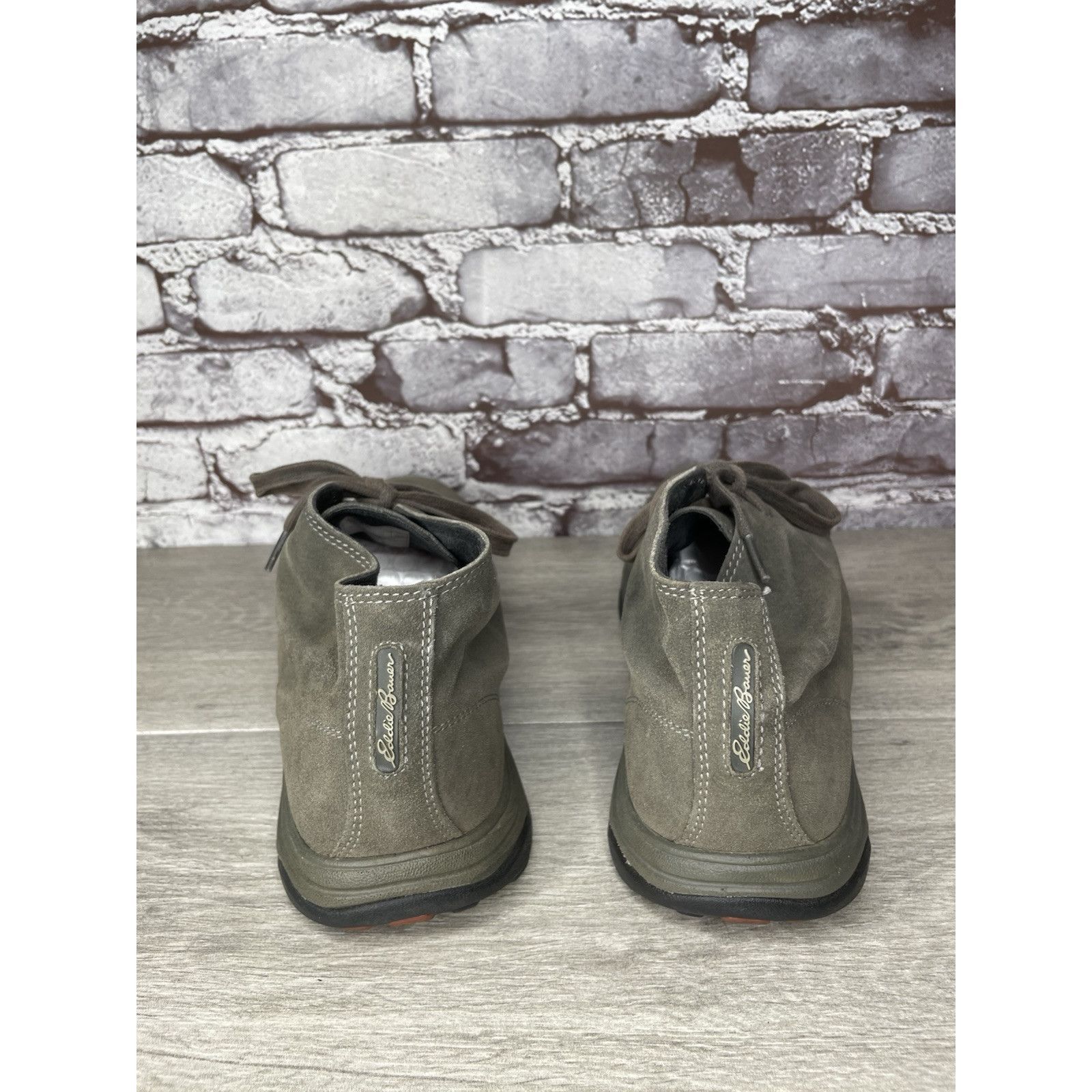 Eddie Bauer Eddie Bauer Green Brown Suede Leather Mid Lace Up Desert Boo Size US 11.5 / EU 44-45 - 4 Thumbnail