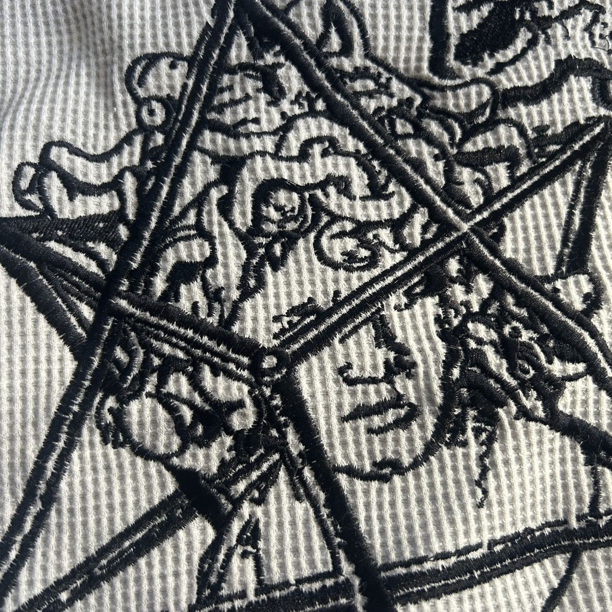 G59 Records 2023 $uicideboy$ OCCULT ESOTERiC OATMEAL MÉLANGE HENLEY Size US XL / EU 56 / 4 - 7 Thumbnail