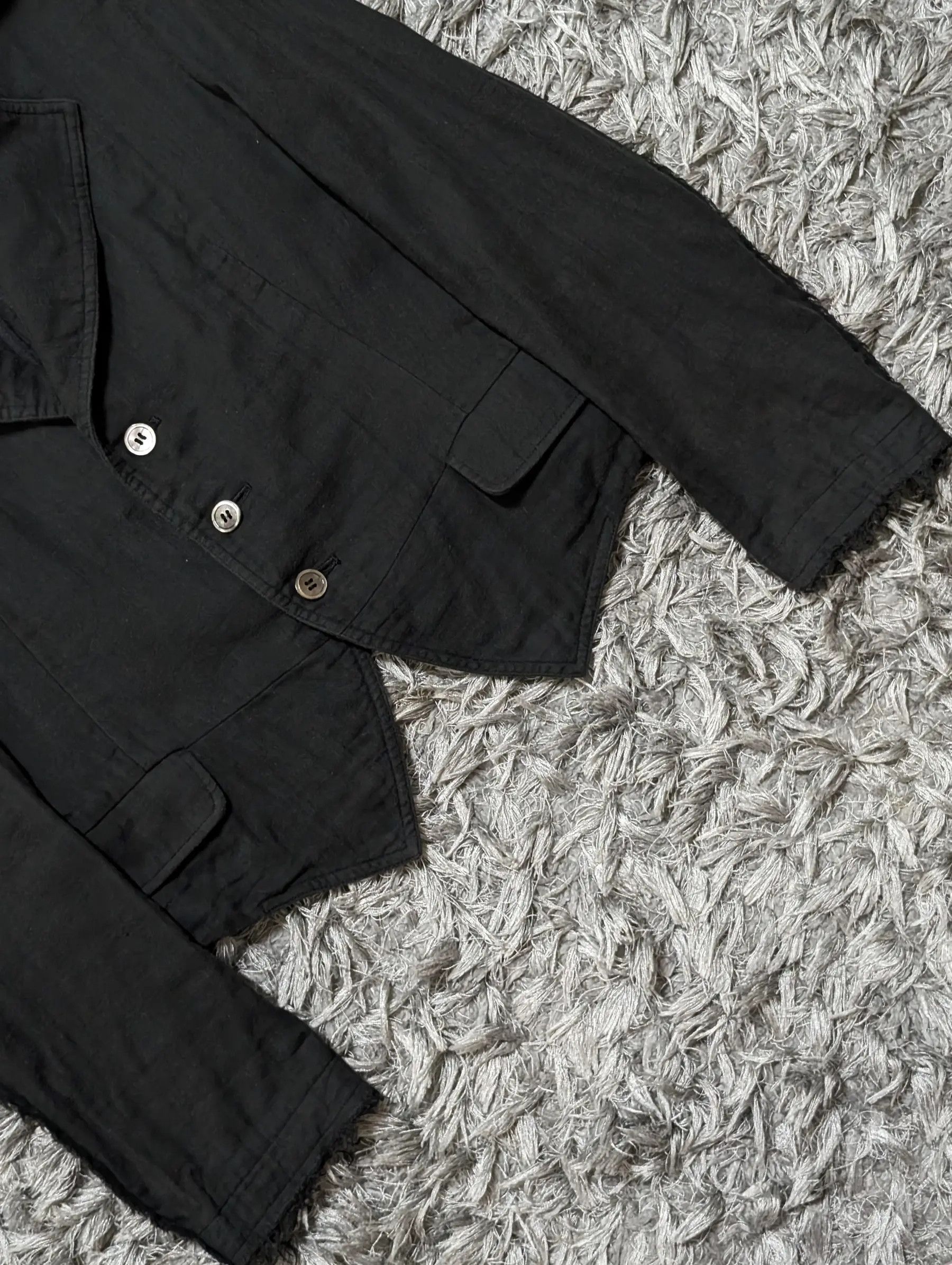 Y's × Yohji Yamamoto A/W 2012 Yohji Yamamoto Distressed Femme Cropped Rip Jacket Size S / US 4 / IT 40 - 4 Thumbnail