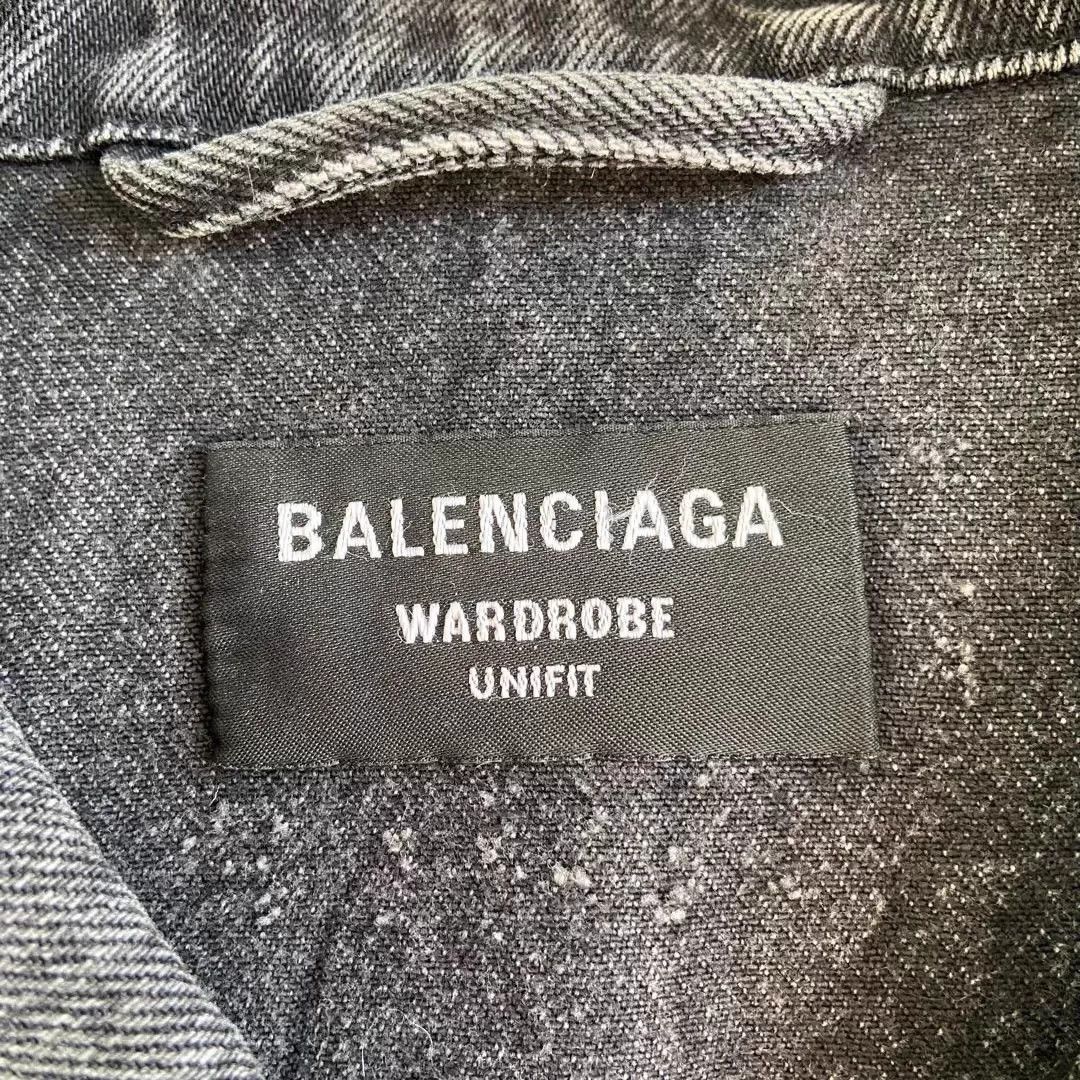 Balenciaga Balenciaga gray black denim jacket M pre-owned Size US M / EU 48-50 / 2 - 6 Thumbnail