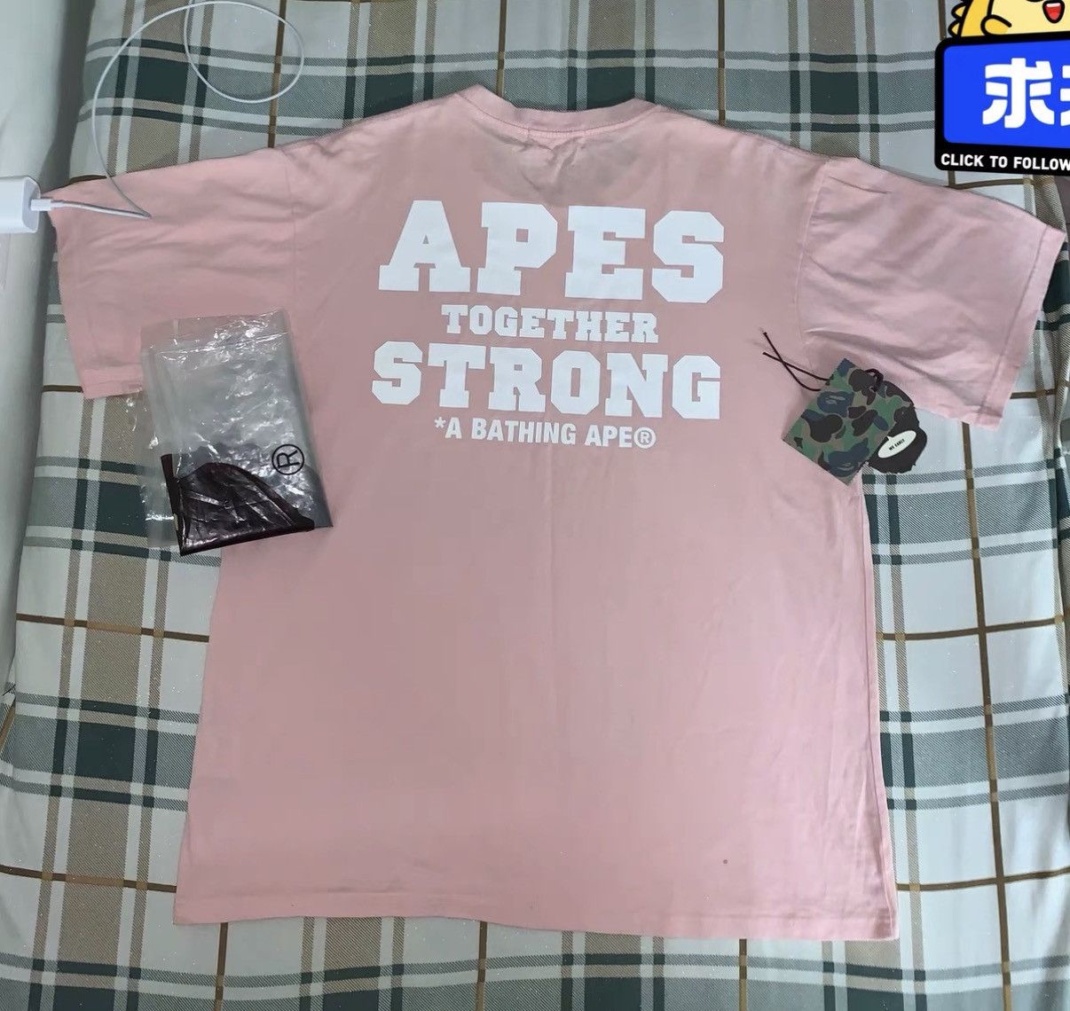 Bape BAPE OG Nigo era pink short-sleeve tee Size US XL / EU 56 / 4 - 9 Thumbnail