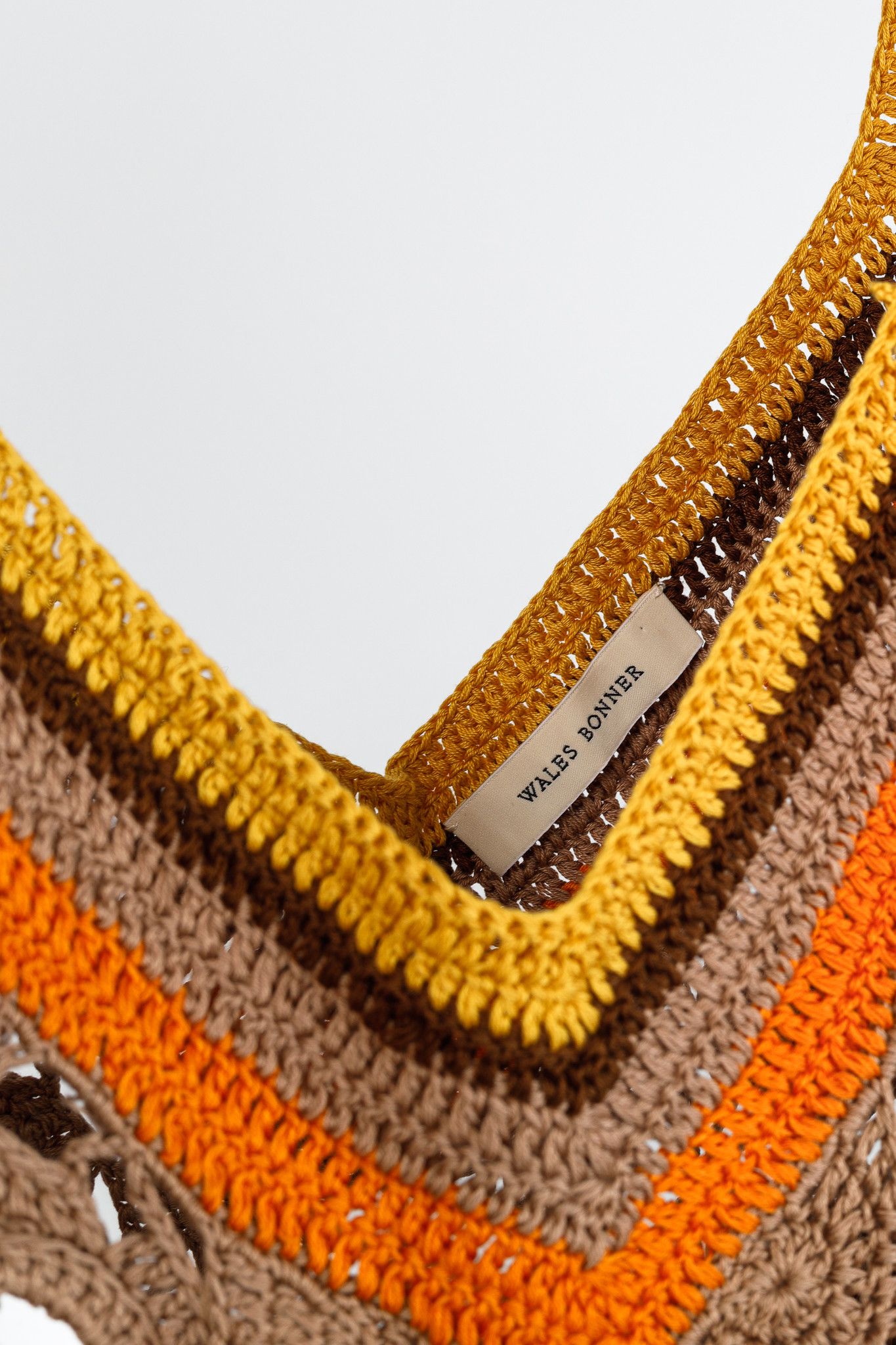 Wales Bonner Wales Bonner Marimba Camel Crochet V-Neck Cotton-Knitted Top Size L / US 10 / IT 46 - 4 Thumbnail