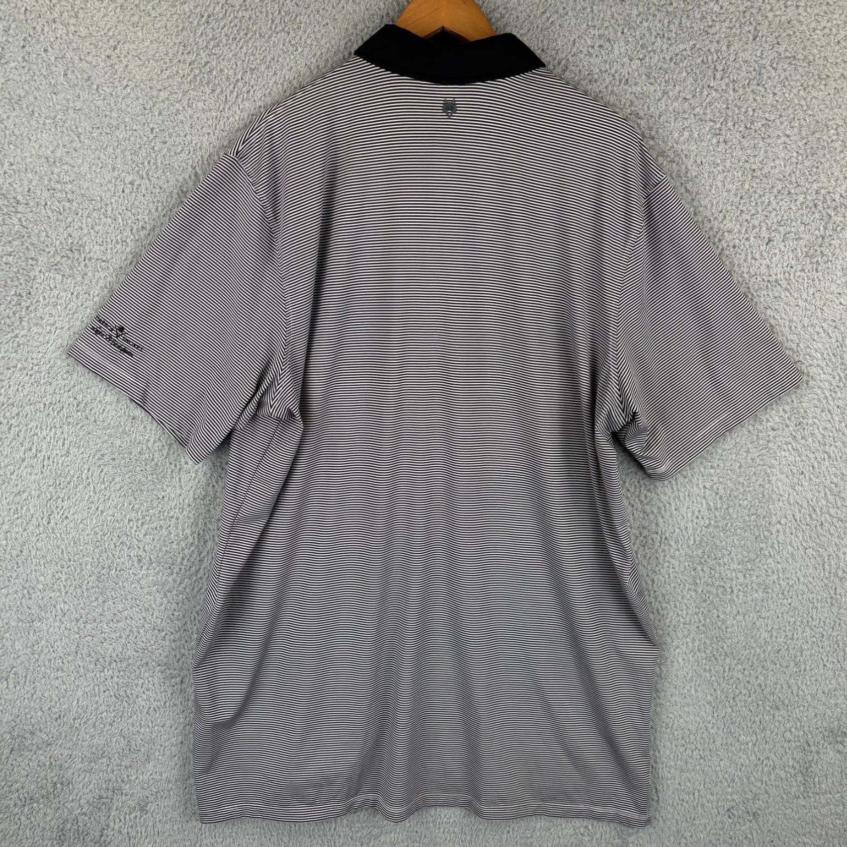 Vintage Greyson Polo Shirt Mens 2XL Black White Micro Stripe Performance Golf Logo Shirt Size US XXL / EU 58 / 5 - 6 Thumbnail