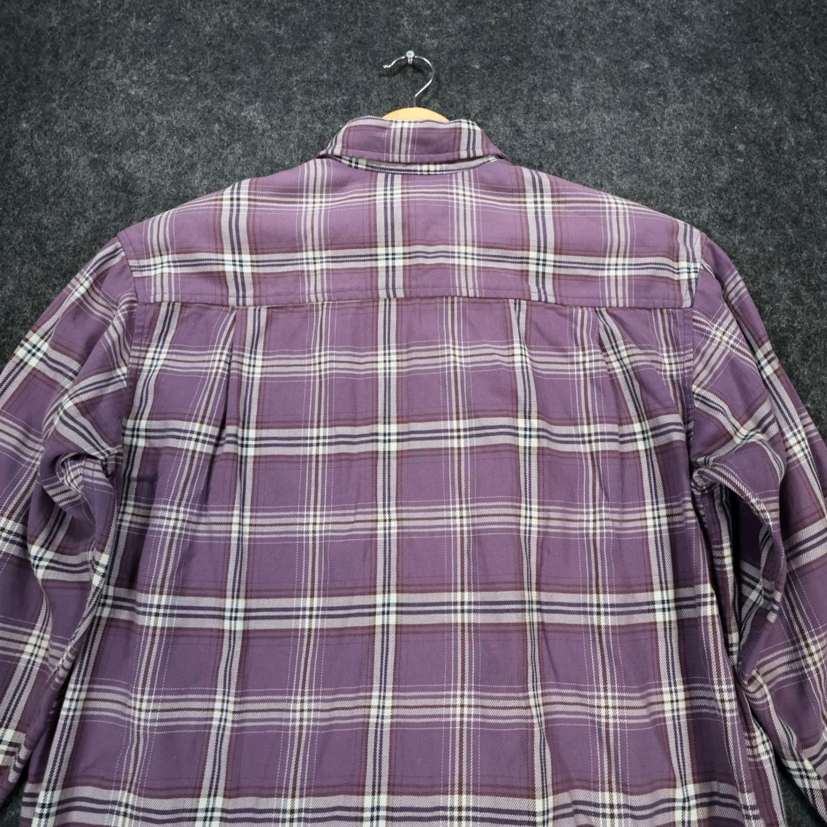 Eddie Bauer Eddie Bauer Flannel Shirt Women Medium Purple Excellent Plaid Long Sleeve Cotton Size M / US 6-8 / IT 42-44 - 5 Thumbnail