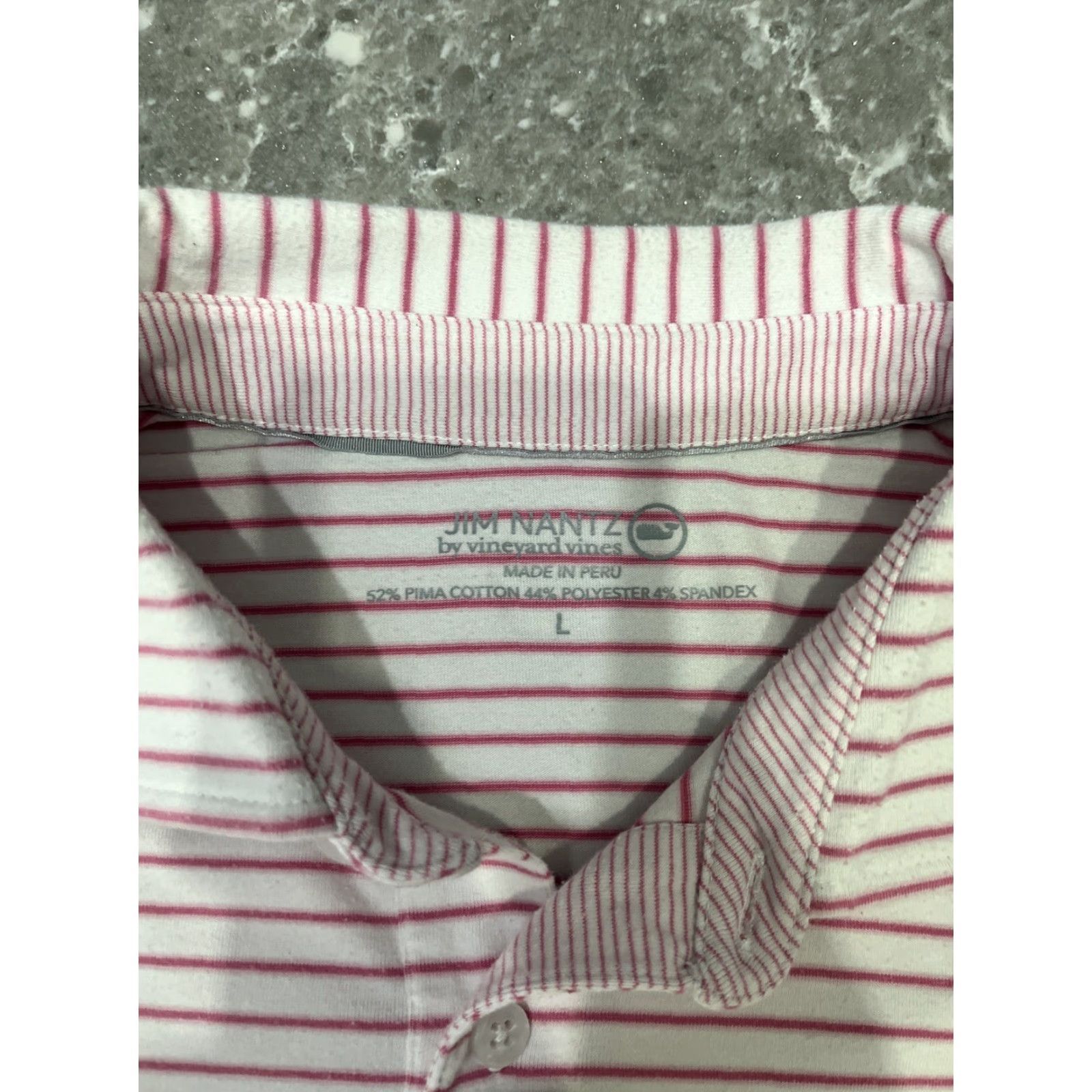 Vineyard Vines Vineyard Vines Jim Nantz Polo Men L Pink Stripe Shirt Mens Regular Short Sleeve Golf Polo Size US L / EU 52-54 / 3 - 2 Thumbnail