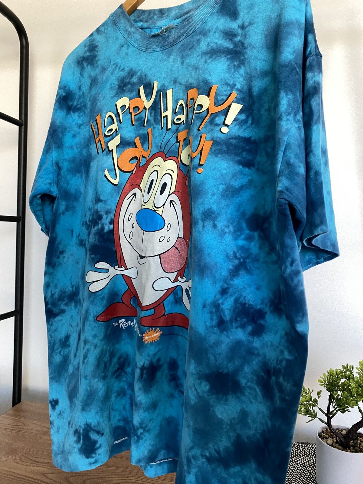 Nickelodeon Tie Dye The Ren and Stimpy show Happy Happy Joy Toy 1994’s Size US XL / EU 56 / 4 - 4 Thumbnail