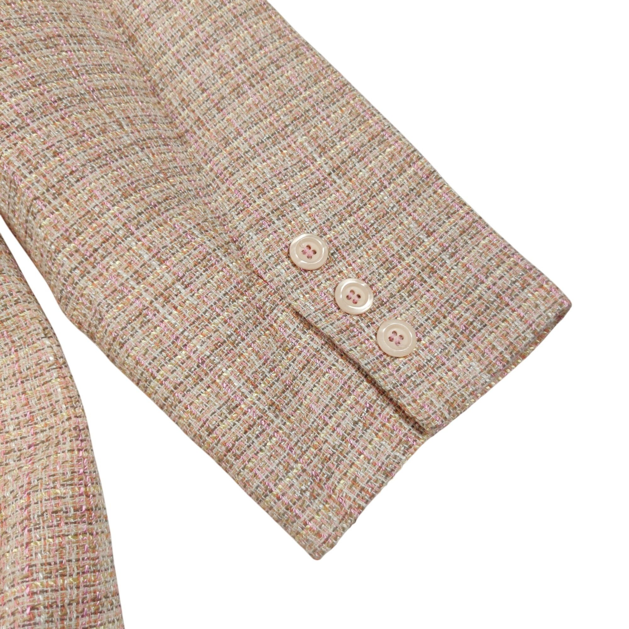Vintage Da Rue 14 womens blazer vintage pastel tweed structured powe Size XL / US 12-14 / IT 48-50 - 4 Thumbnail