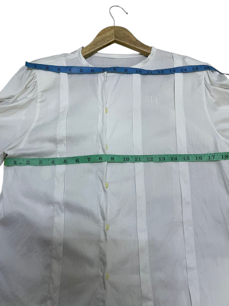 Dior Vintage Cristian Dior White Cotton Blouse Size M / US 6-8 / IT 42-44 - 9 Thumbnail