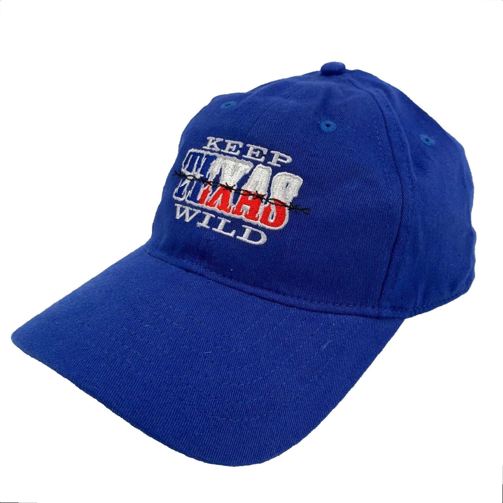 Vintage Keep Texas Wild Adjustable Baseball Cap Men Blue One Size Fits All Size ONE SIZE - 2 Thumbnail