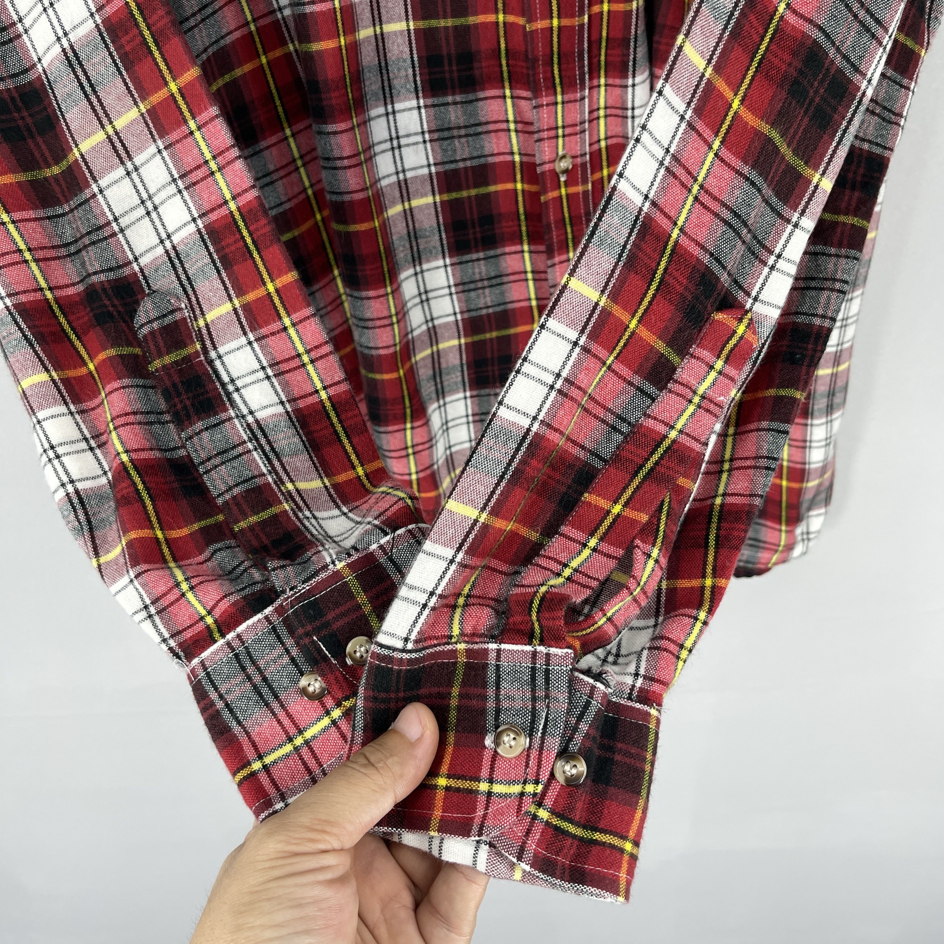 Baracuta Vintage 90's BARACUTA Plaid Checkered Red Tartan Flannel Size US L / EU 52-54 / 3 - 7 Thumbnail