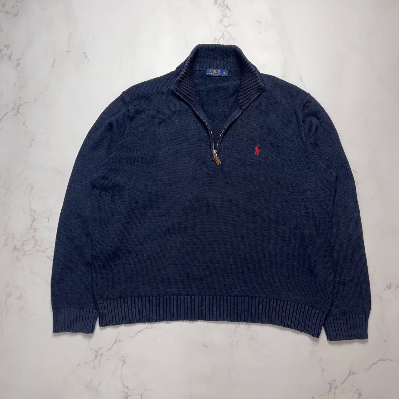 Polo Ralph Lauren Polo Ralph Lauren Vintage Sweater Blue Zip knitwear Size US XL / EU 56 / 4 - 2 Thumbnail