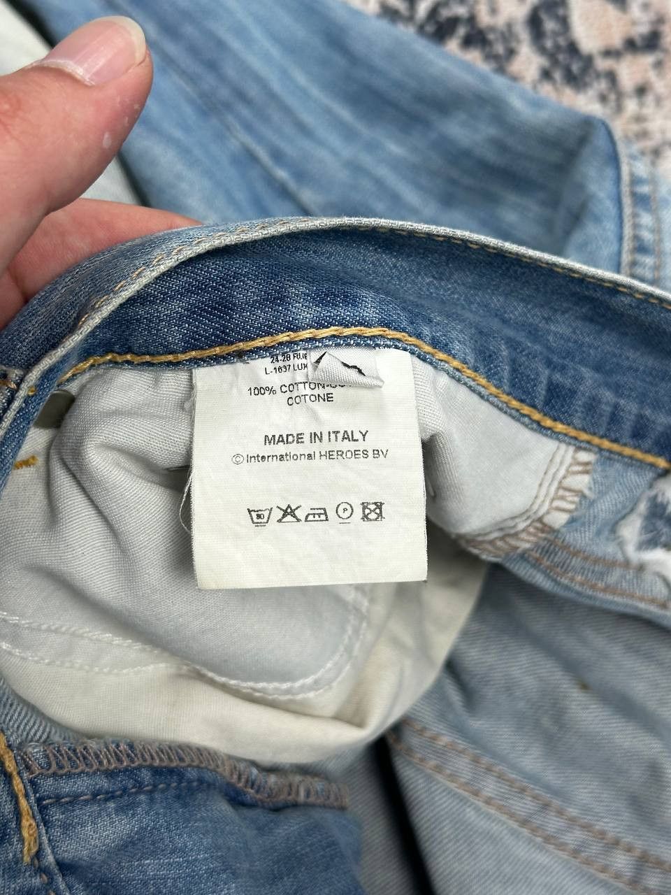 Dirk Bikkembergs Bikkembergs Distressed Vintage Blue Baggy Jeans Size US 33 - 10 Thumbnail