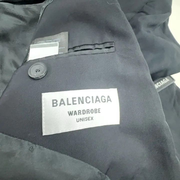 Balenciaga Balenciaga Black Washed Fabric Suit Jacket 0079-2507 Size XS / US 0-2 / IT 36-38 - 1 Thumbnail