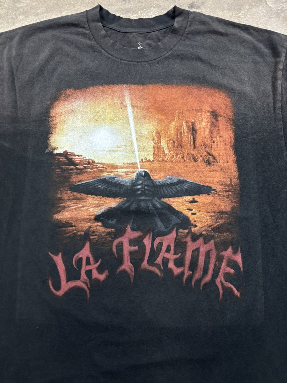 Travis Scott Travis Scott Coachella Exclusive La Flame Utopia Tee, Black Size US M / EU 48-50 / 2 - 4 Thumbnail