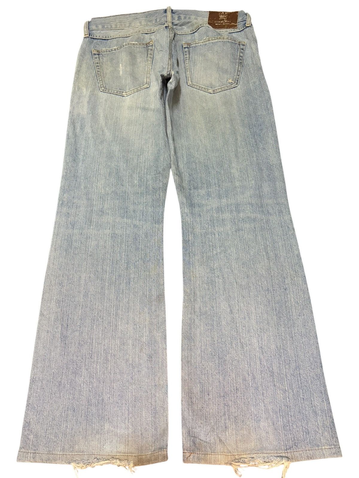 Burberry Vintage Burberry Black Label Distress Flare Jeans Size 32" / US 10 / IT 46 - 2 Thumbnail