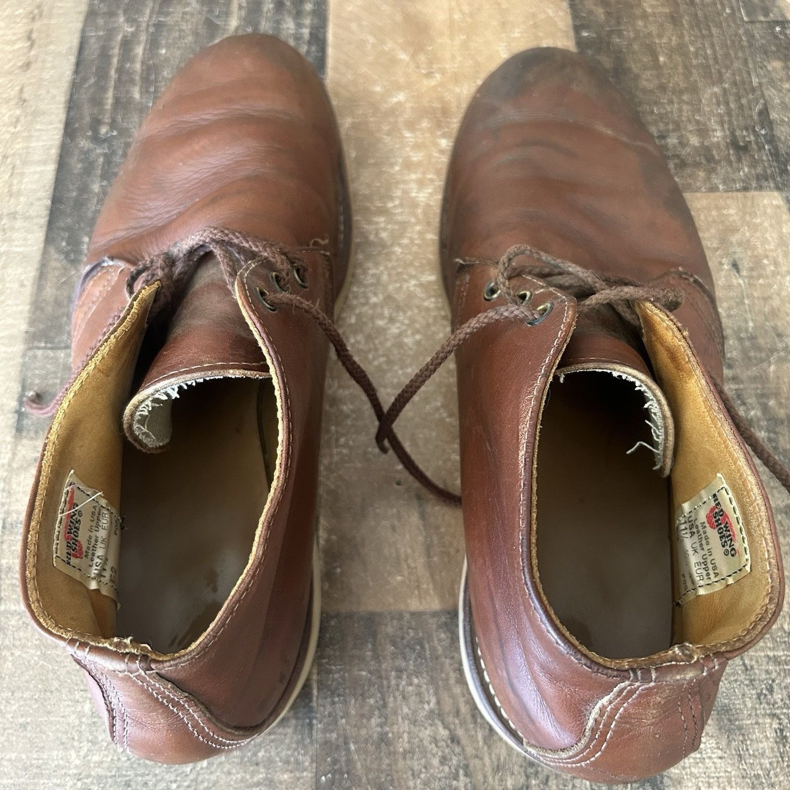Red Wing Red Wing 595 Chukka Leather Lace Up Work Boots Mens 11.5 EE Size US 11.5 / EU 44-45 - 8 Thumbnail