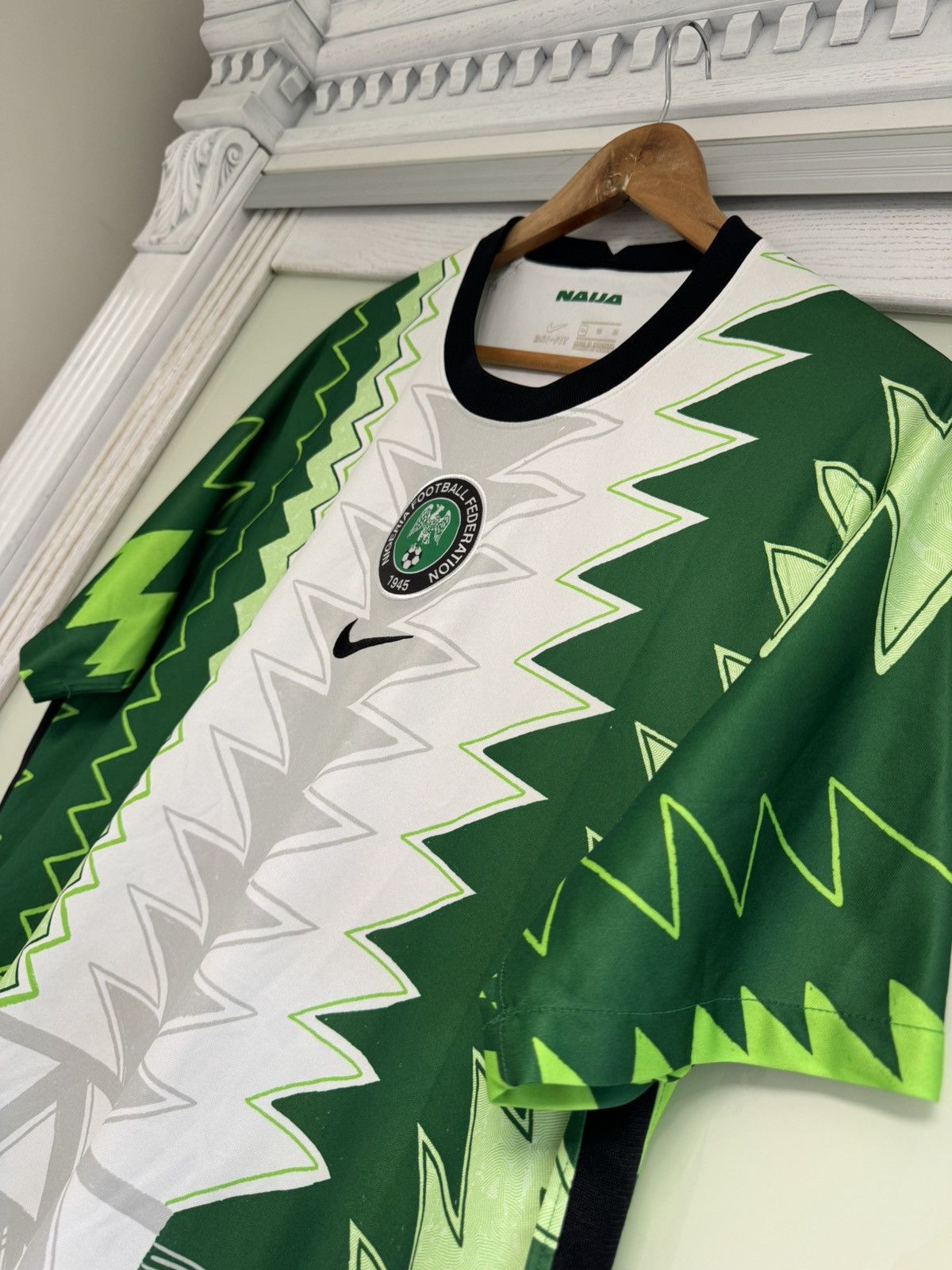 Nike Nigeria 2020-2021 Home Soccer Jersey Football Shirt Kit Size US XL / EU 56 / 4 - 7 Thumbnail