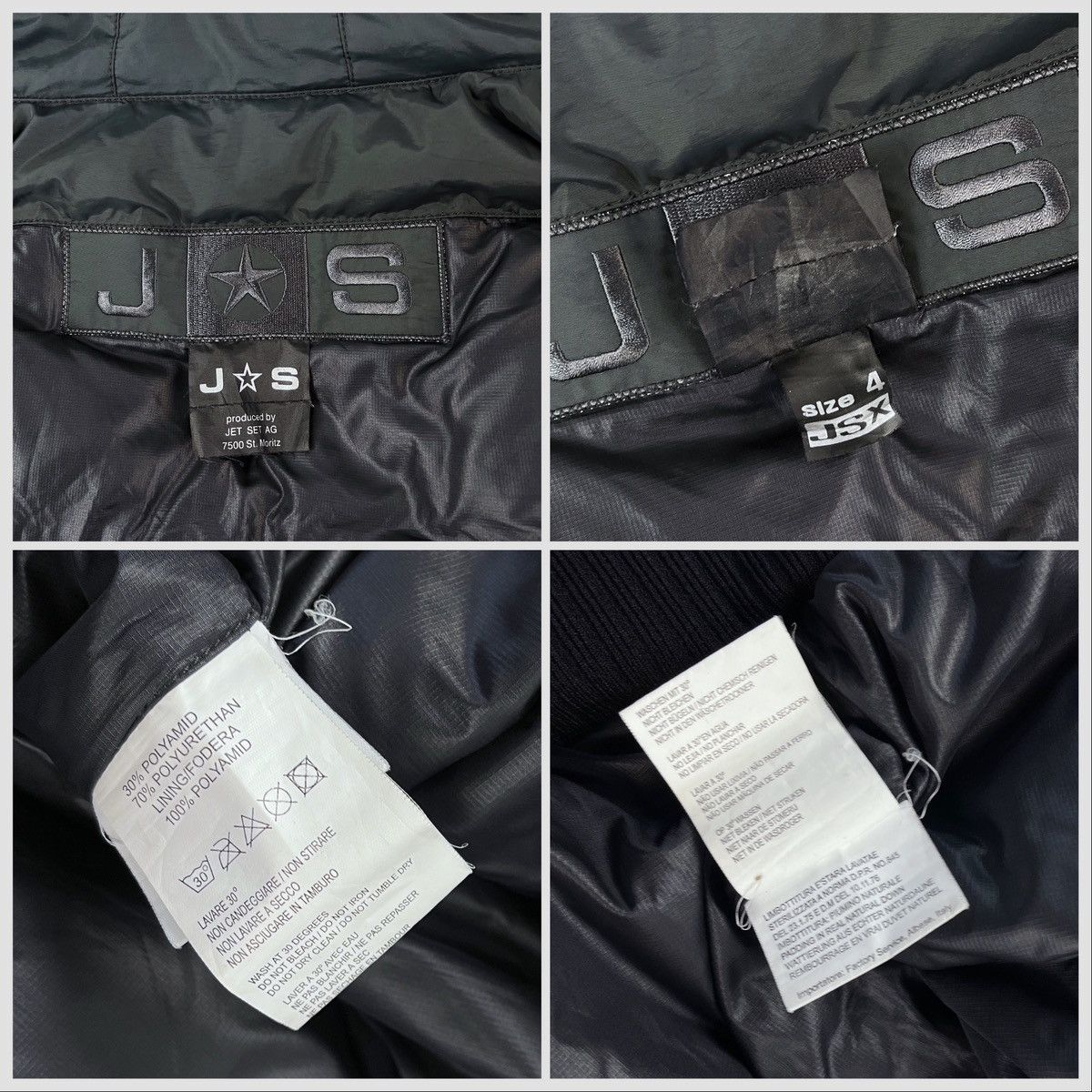 Designer × JET SET 🔥Rare JET SET Designer Puffer Bomber Jacket Size US XL / EU 56 / 4 - 7 Thumbnail
