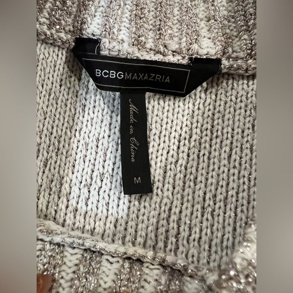 Bcbgmaxazria BCBGMAXAZRIA “Arlene” Metallic Cable Knit Sweater – NWOT – Size M / US 6-8 / IT 42-44 - 7 Thumbnail