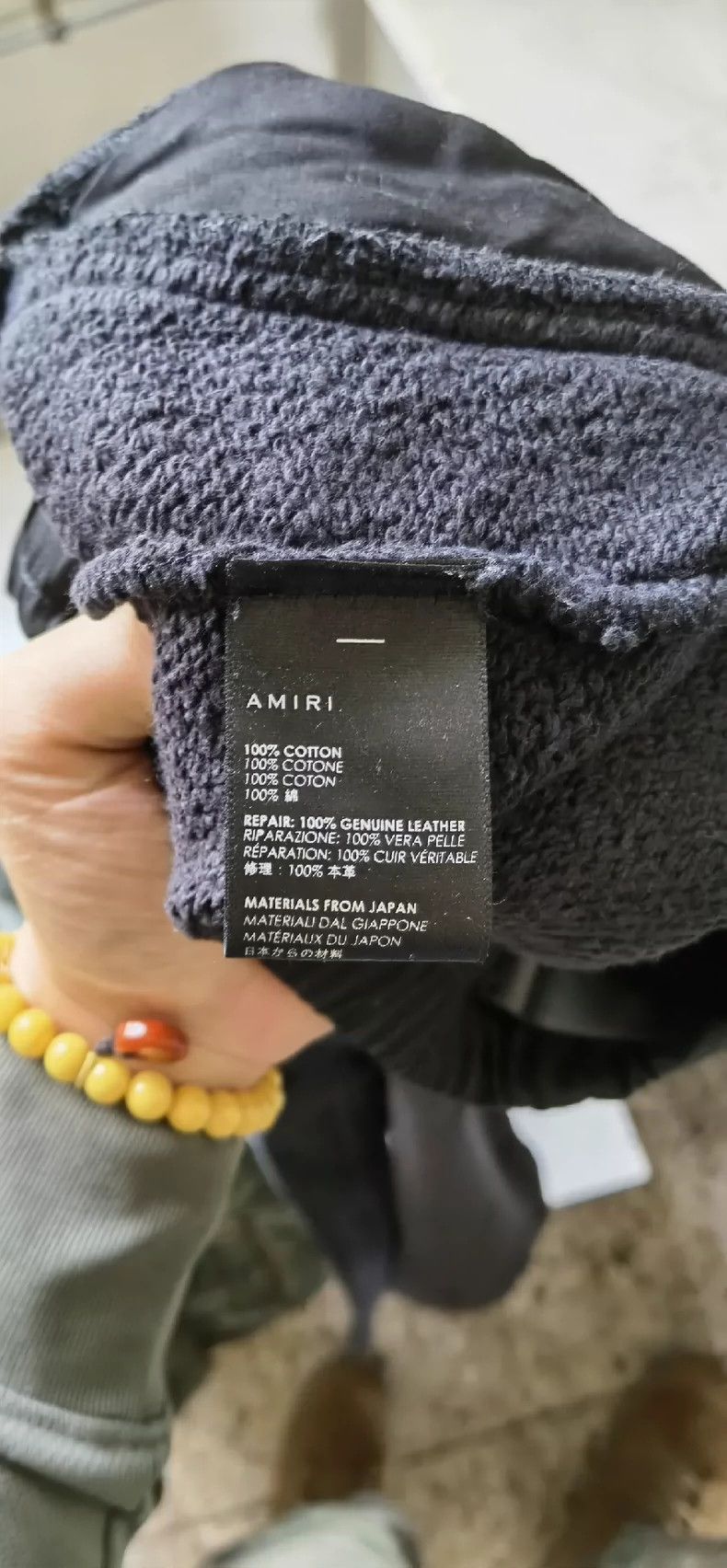 Amiri AMIRI Size SStitch sweatpants, leather-blocked style 2501-N Size US 30 / EU 46 - 3 Thumbnail