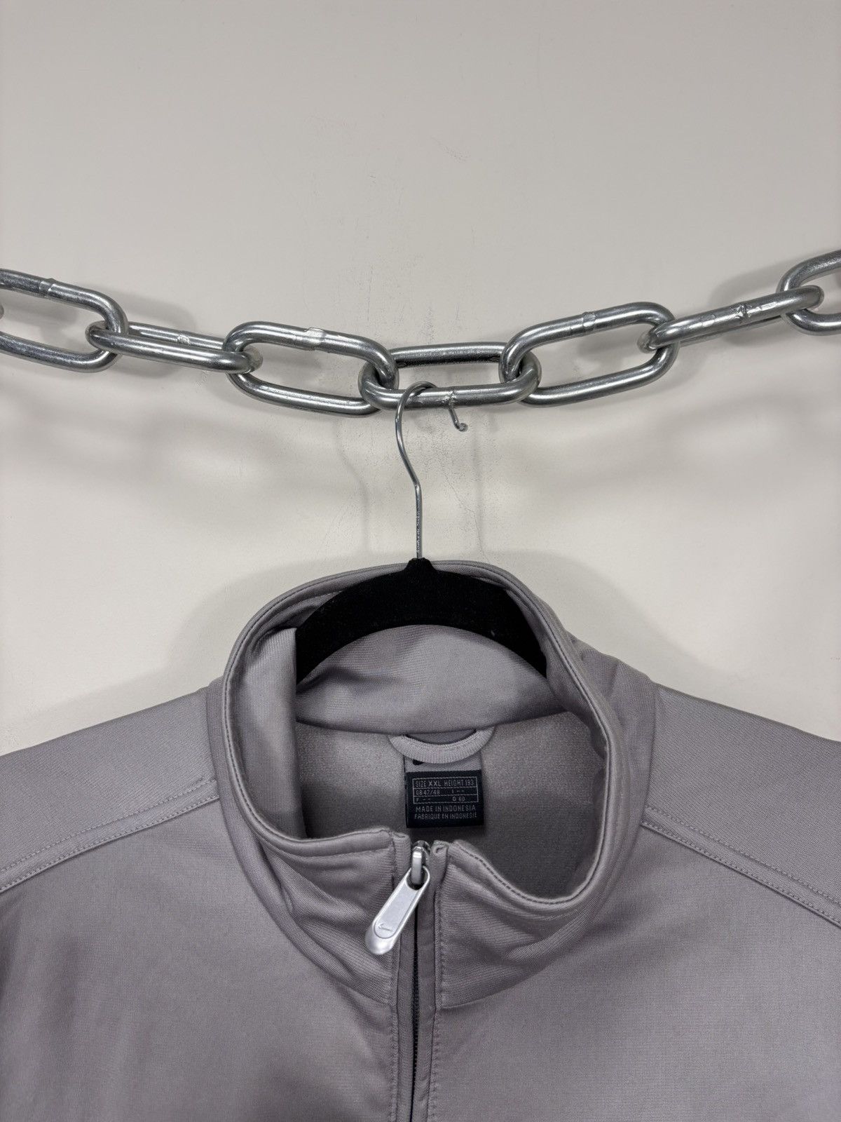 Nike Vintage 2000s Nike Y2K Gray Track Jacket Full Zip Retro Hype Size US XXL / EU 58 / 5 - 7 Thumbnail